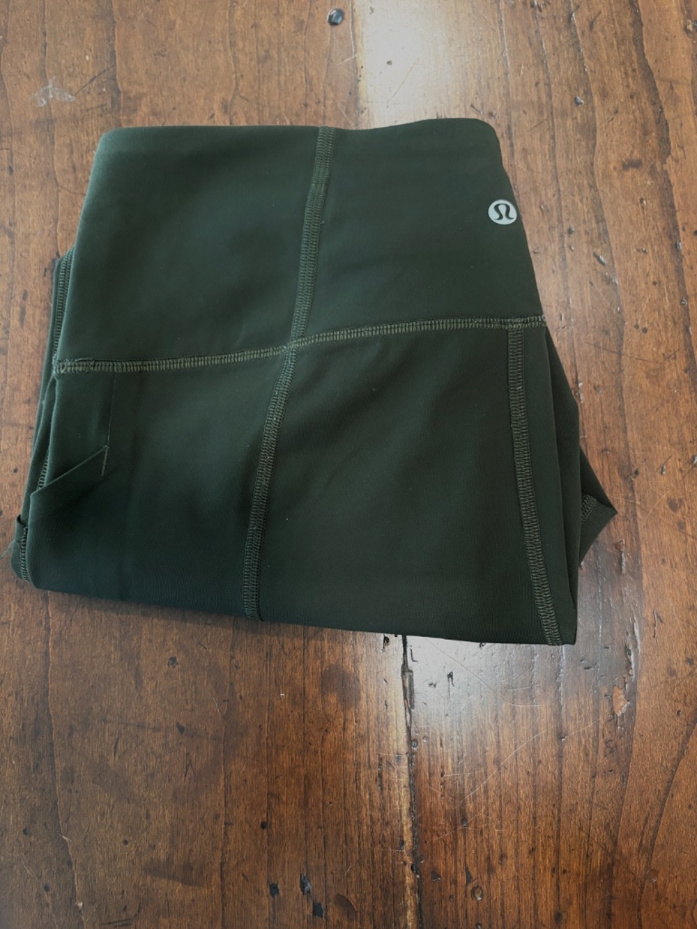 Lululemon Pace Rival High Rise Crop Leggings Dark Olive Green Size 10
